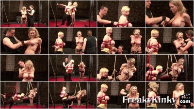  Bondage, strappado and torture for two women with big boobs 