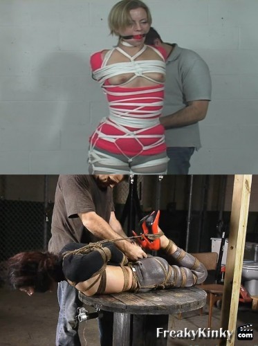  Super bondage, hanging and hogtie for hot models 