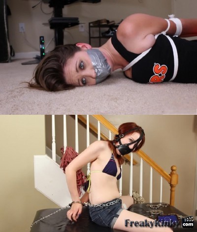  Super bondage, domination and hogtie for sexy model 
