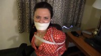  Tight bondage, torment and hogtie for young brunette 